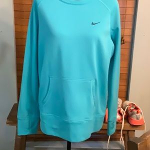 Nike therma fit, dri fit women sweatshirt. Size XL turquoise